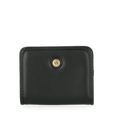 Time and Tru Women's Sharon Two Fold Wallet, Solid Black