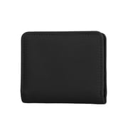 Time and Tru Womens Sharon Two Fold Wallet, Solid Black