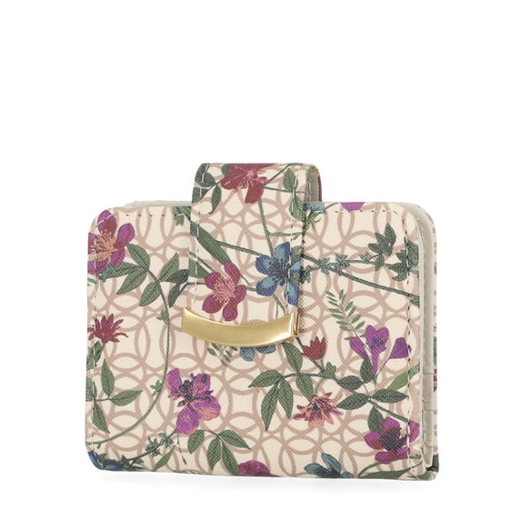 Time and Tru Women's Sharon Two Fold Wallet, Floral Print