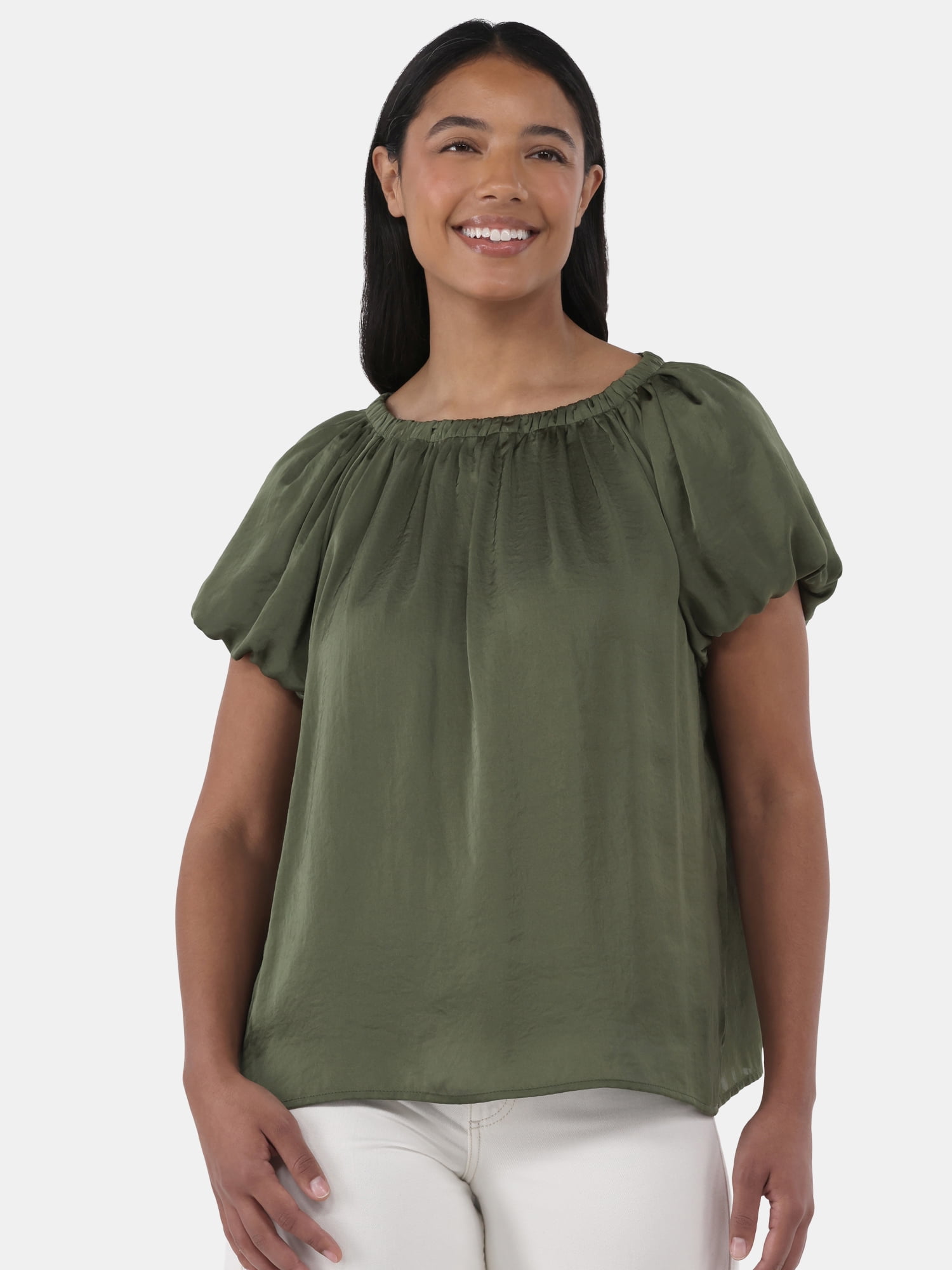 Time and Tru Women's Ribbed Tunic Top, Sizes S-XXXL Time and Tru Women's Ribbed Tunic Top, Sizes S-XXXL