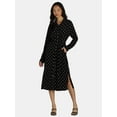 thumbnail image 1 of Time and Tru Women’s and Women's Plus Shirt Dress with Long Sleeves, Sizes XS-4X, 1 of 4