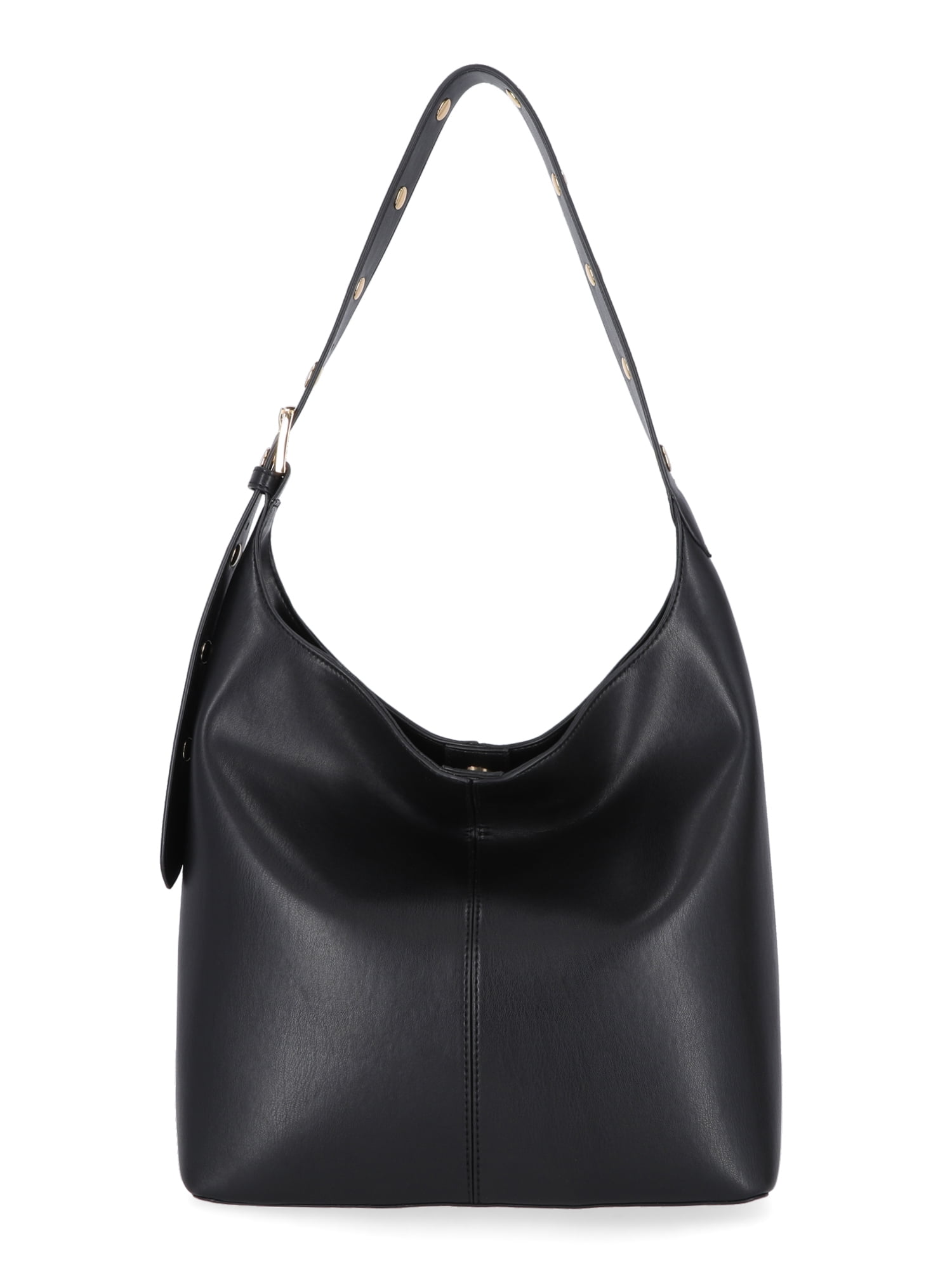 Time and Tru Women's Shively Faux Leather Bucket Handbag