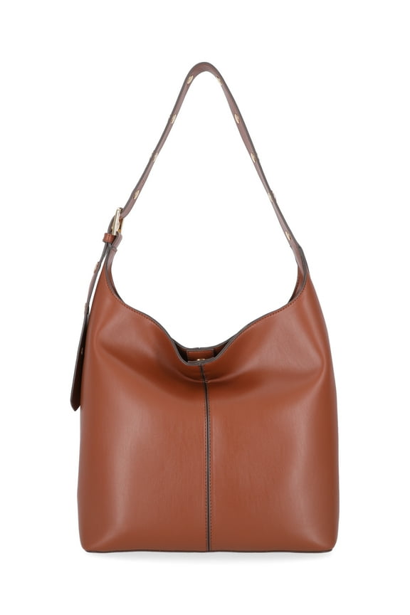 Women's Shively Faux Leather Bucket Handbag, Cognac