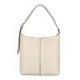 thumbnail image 1 of Time and Tru Women's Shively Bucket Handbag, Solid Beige, 1 of 4