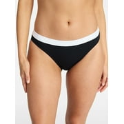 Time and Tru Women's Contrast Banded Bikini Bottoms, Sizes XS-3X