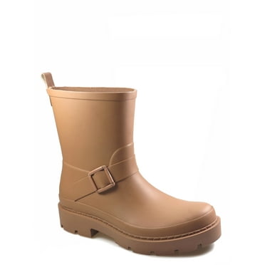 Time and Tru Women's Short Buckle Rain Boots