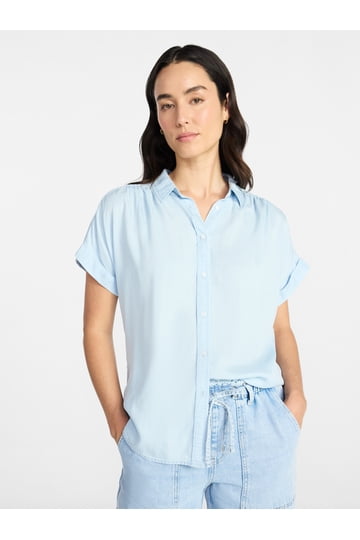 walmart womens dress shirts Women s Dress Shirts Casual and Business Tops