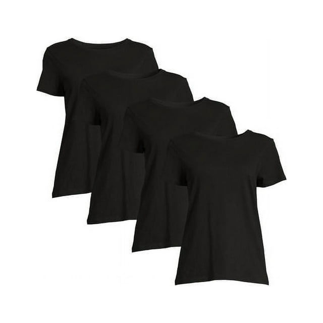 Time and Tru Women's Short Sleeve Crew Tee (5 Pack)