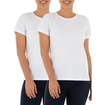 Time and Tru Women's Short Sleeve Crewneck Tee, 2-Pack