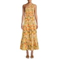 thumbnail image 1 of Time and Tru Women's Short Sleeve Flutter Tiered Dress, 1 of 5