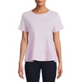 thumbnail image 1 of Time and Tru Women's Short Sleeve Peplum T-Shirt, 1 of 5