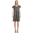 thumbnail image 1 of Time and Tru Women's Short Sleeve Tiered Knit Dress, Sizes XS-XXXL, 1 of 5