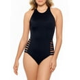 thumbnail image 1 of Time and Tru Women's Side Strappy One Piece Swimsuit, 1 of 4
