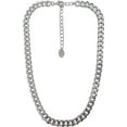 thumbnail image 1 of Time and Tru Women's Silver Tone Chunky Curb Chain Necklace 17" with Extender, 1 of 4