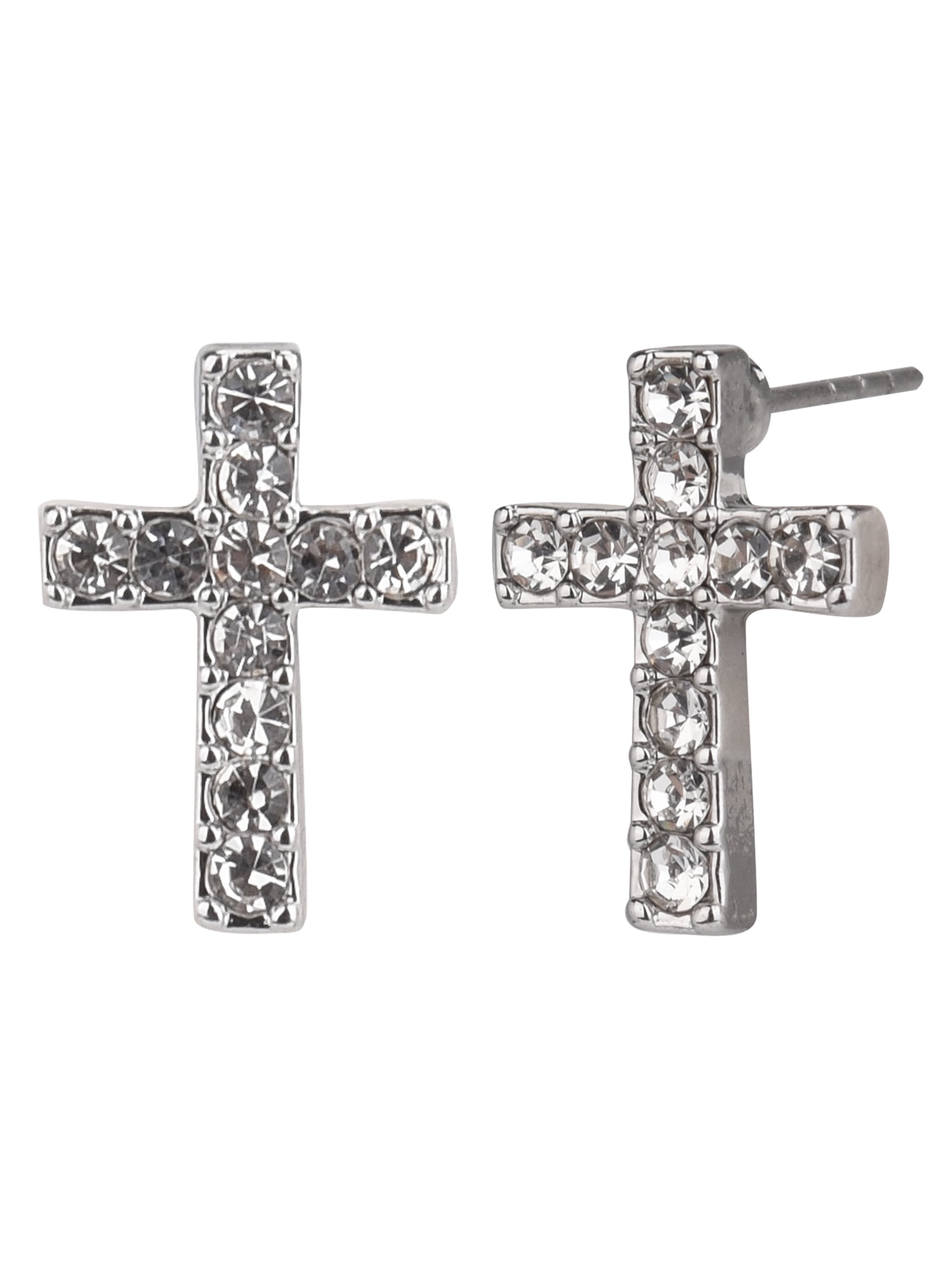 Cross post earrings discount