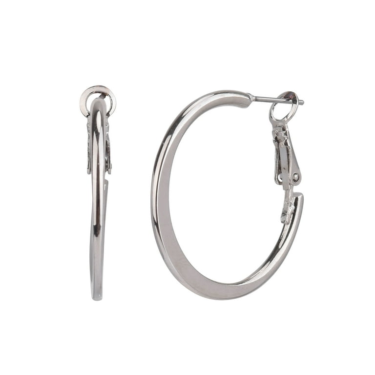 Metal round earrings discount