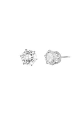 Women's Silvertone Cubic Zirconia Stud