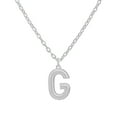 thumbnail image 1 of Time and Tru Women's Silvertone Initial G Necklace with Giftable Pouch, 1 of 4