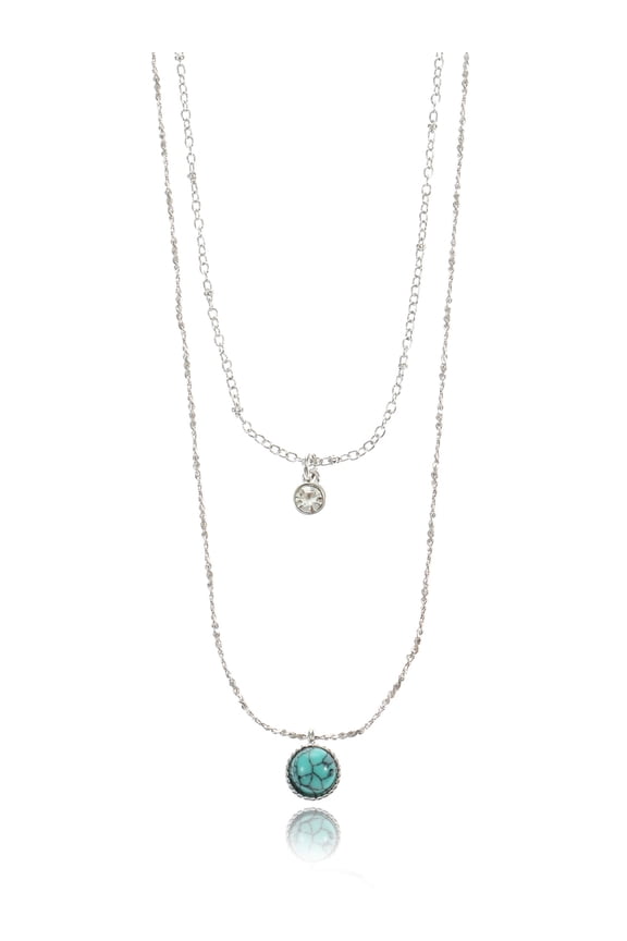 Women's Silvertone Layered Necklace, 1 Piece