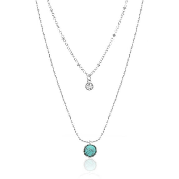 Time and Tru Women's Silvertone Layered Necklace, 1 Piece