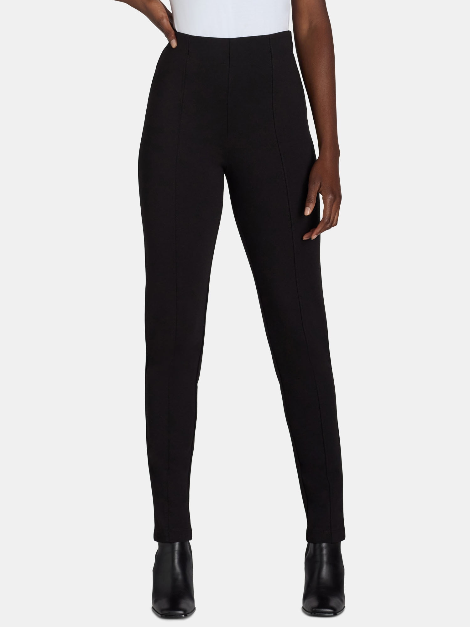 Time and Tru Women's Skinny Ponte Knit Pants, 28" Inseam, Sizes XS-XXXL