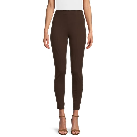 Time and Tru Women's Skinny Ponte Pants, 28” Inseam for Regular, Sizes XS-XXL
