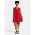 thumbnail image 1 of Time and Tru Women's Sleeveless Eyelet Dress, Sizes XS-XXXL, 1 of 5
