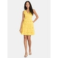 thumbnail image 1 of Time and Tru Women's Sleeveless Eyelet Dress, Sizes XS-XXXL, 1 of 4