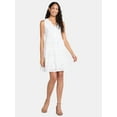 thumbnail image 1 of Time and Tru Women's Sleeveless Eyelet Dress, Sizes XS-XXXL, 1 of 4