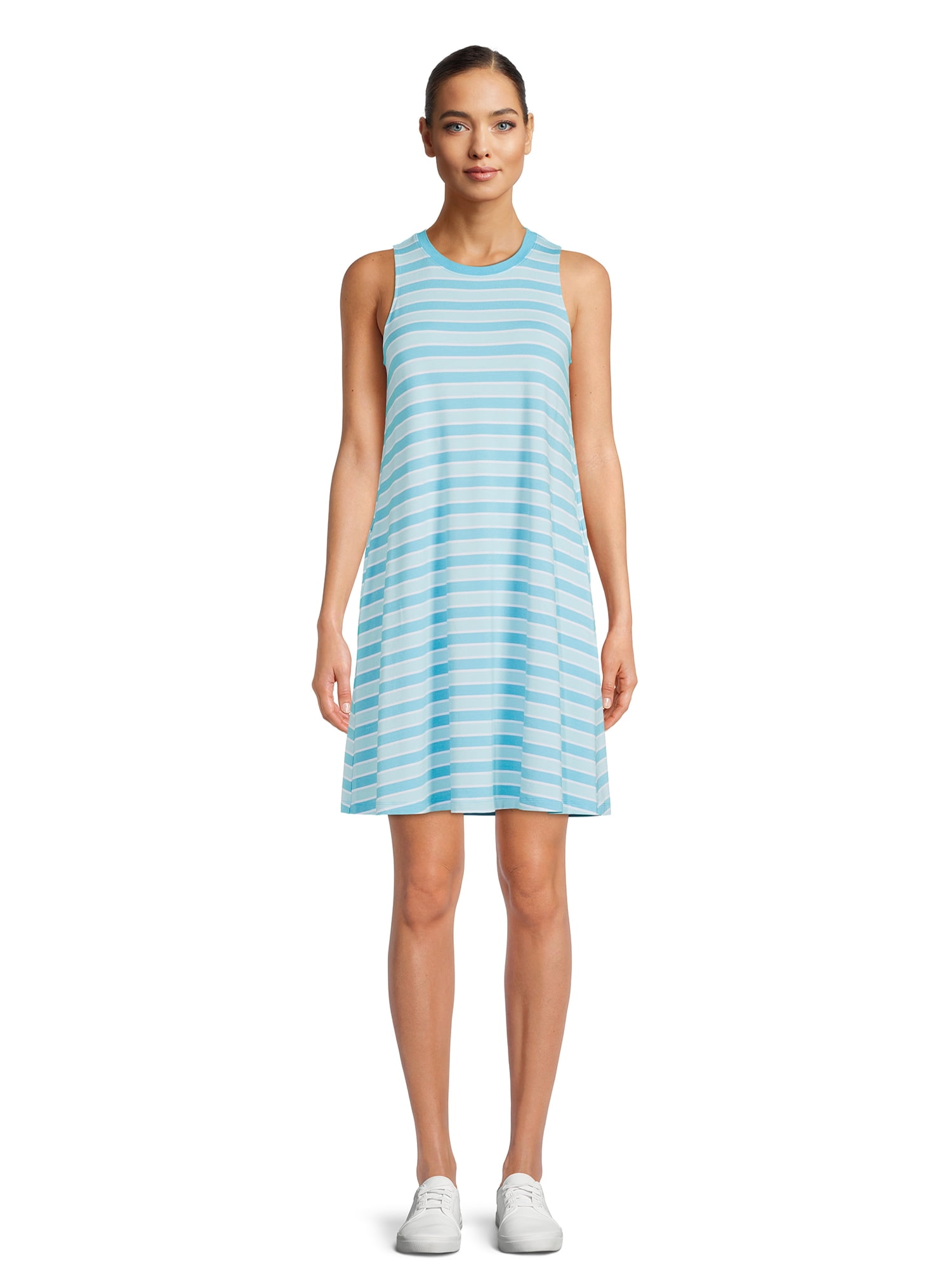 time and tru women's sleeveless knit dress Time and Tru Womens Sleeveless Knit Swing Dress, Sizes XS-XXXL