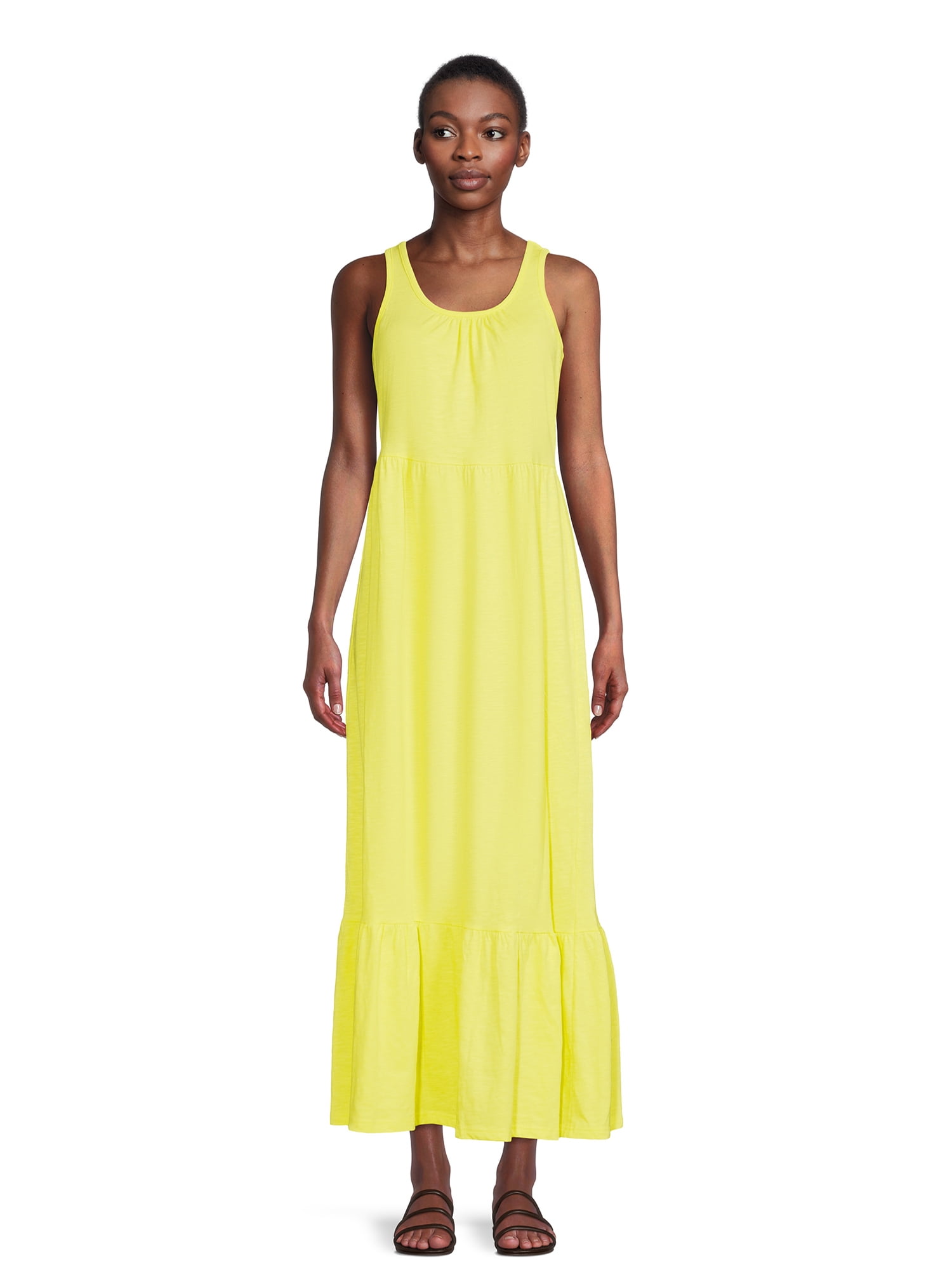 Time and Tru Women's Sleeveless Knit Maxi Dress