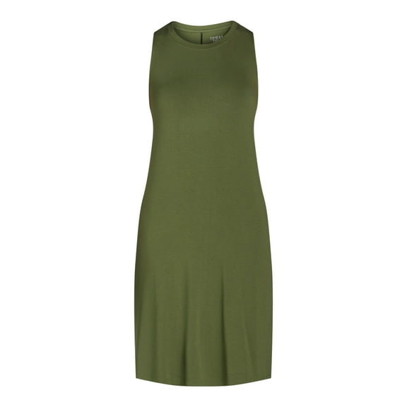 Time and Tru Women's Sleeveless Knit Swing Dress, Sizes XS-XXXL