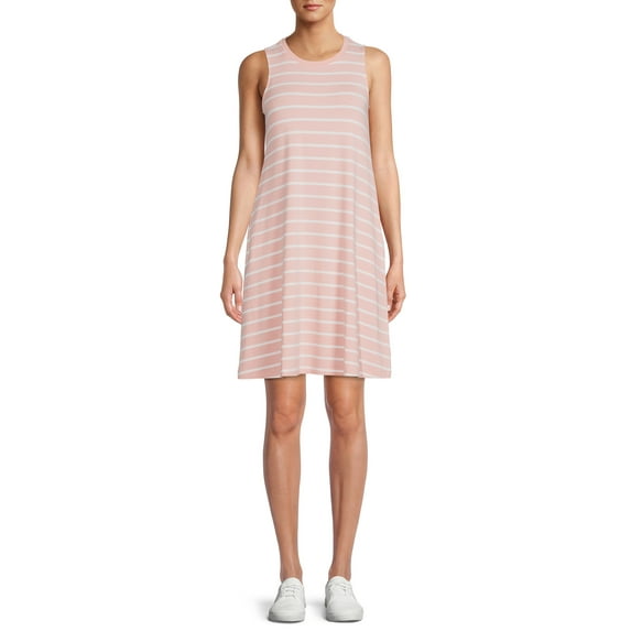 Time and Tru Women's Sleeveless Knit Swing Dress, Sizes XS-XXXL