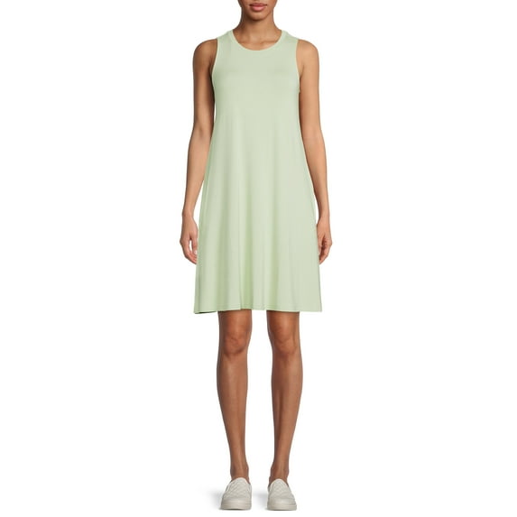 Time and Tru Women's Sleeveless Knit Swing Dress, Sizes XS-XXXL