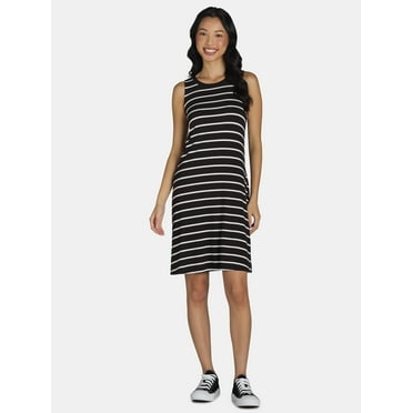 Time and Tru Women's Sleeveless Knit Swing Dress, Sizes XS-XXXL