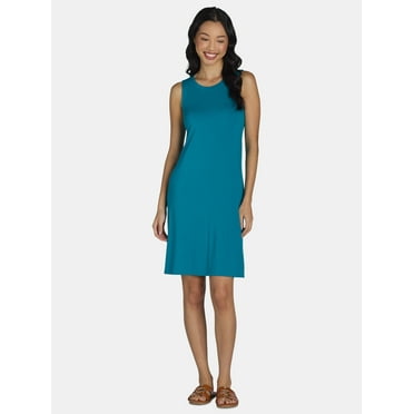 Time and Tru Women's Sleeveless Knit Swing Dress, Sizes XS-XXXL