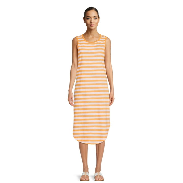 Time and Tru Women's Sleeveless Midi Dress
