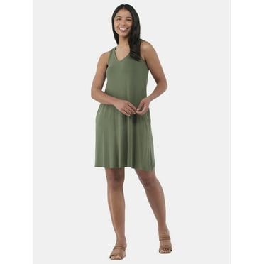 Time and Tru Women's Sleeveless Mini Dress, Sizes XS_XXXL