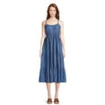 thumbnail image 1 of Time and Tru Women's Sleeveless Tiered Dress with Spaghetti Straps, Sizes XS-XXXL, 1 of 5