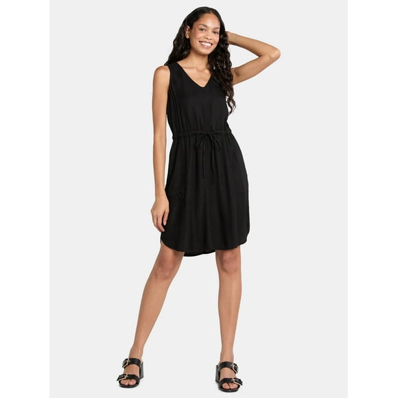 Time and Tru Women's Sleeveless Utility Dress, Sizes XS-XXXL