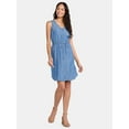 thumbnail image 1 of Time and Tru Women's Sleeveless Utility Dress, Sizes XS-XXXL, 1 of 4