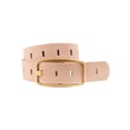 thumbnail image 1 of Time and Tru Women's Slotted Perforated Suede Belt, Blush, 1 of 2