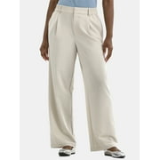 Time and Tru Women's Slouchy Tailored Pants, 30" Inseam, Sizes 0-18