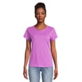 thumbnail image 1 of Time and Tru Women’s Slub Jersey Crewneck Tee with Short Sleeves, Sizes XS-XXXL, 1 of 6