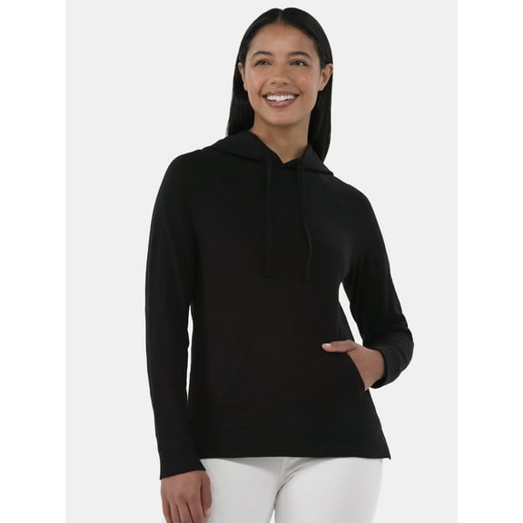 Time and Tru Women's Slub Jersey Hoodie, Sizes XS-XXXL