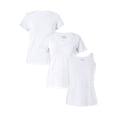 thumbnail image 1 of Time and Tru Women's Slub T-Shirts and Tank Top, 3-Pack, 1 of 18