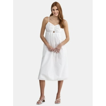 Time and Tru Women's Smocked Midi Dress, Sizes XS-XXXL