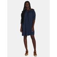 thumbnail image 1 of Time and Tru Women's Smocked Neck Off the Shoulder Dress, Sizes XS-XXXL, 1 of 4