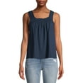 thumbnail image 1 of Time and Tru Women's Smocked Strap Tank Top, 1 of 6