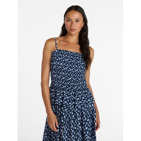 Time and Tru Women's Smocked Tank Top, Sizes XS-XXXL